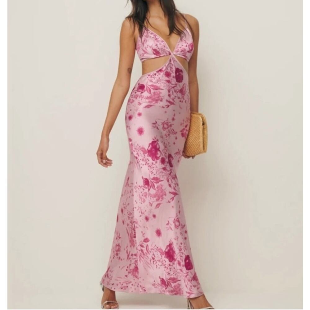 Reformation Pink Floral Maxi Dress